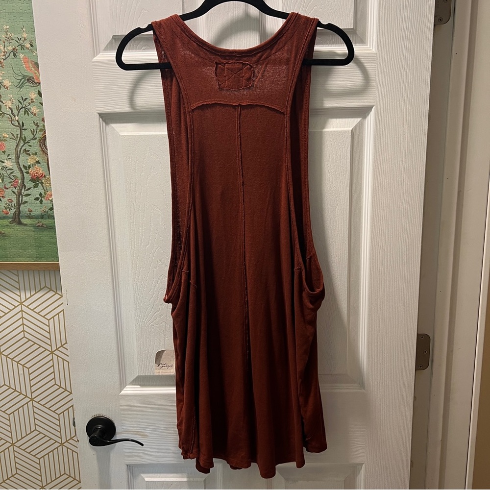 NWT Free People Care FP Chasing Sunsets Tunic / Russet Acorn - Picture 9 of 9